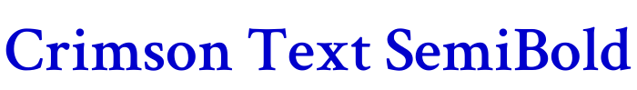Crimson Text SemiBold 字体